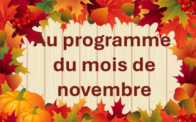 LA MAISON GRAND : PROGRAMME DE NOVEMBRE